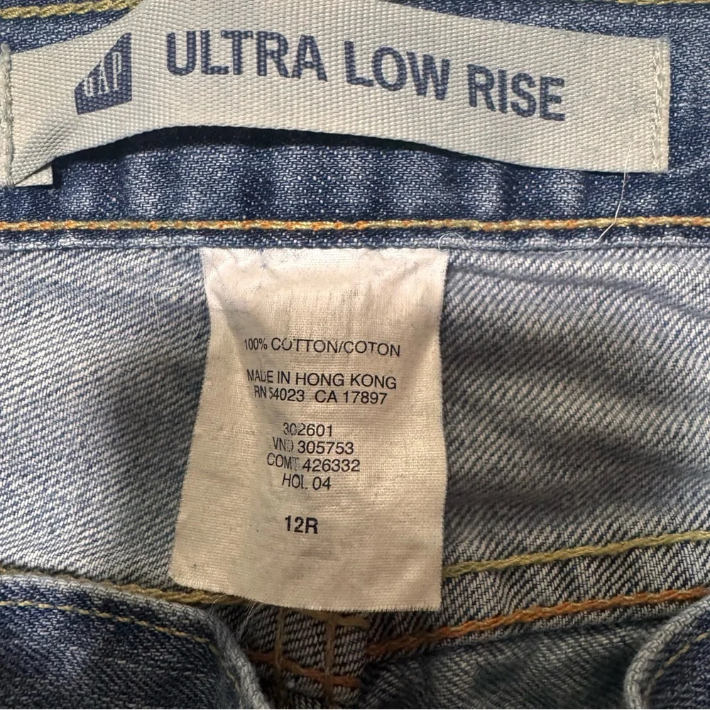 Gap (EUC) 100 % Cotton Ultra Low Rise Jeans, Size 12